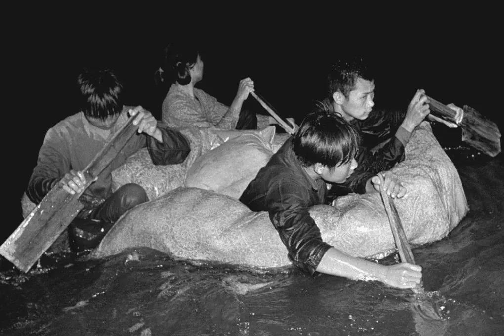 Hong Kong Swimmers fleeing the Cultural Revolution in 1960s China