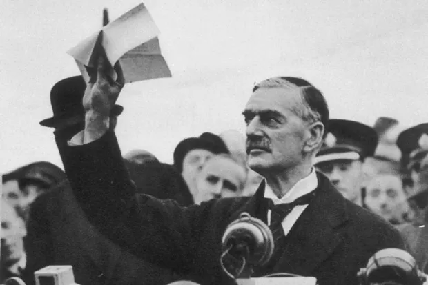 Neville Chamberlain returns from Munich