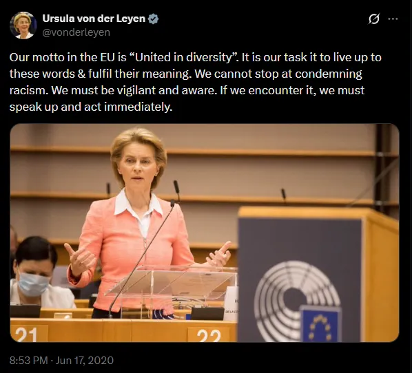 Ursula von der Leyen tweet